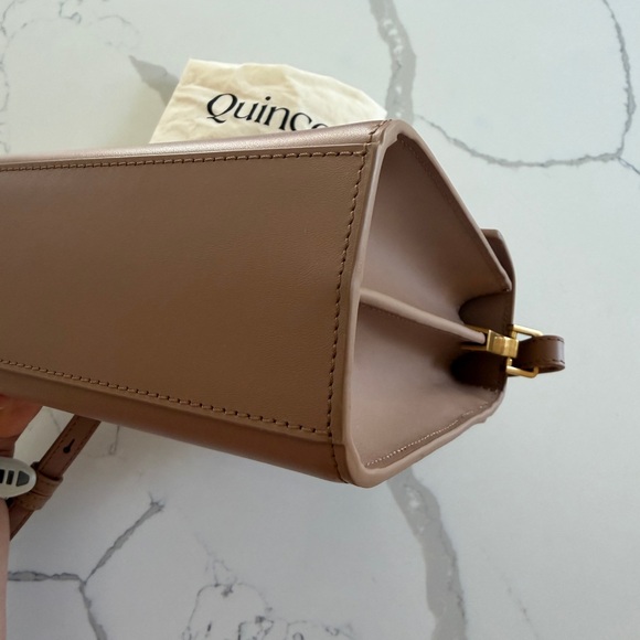 Quince Italian Leather Top Handle Crossbody Satchel NWOT - Picture 7 of 7